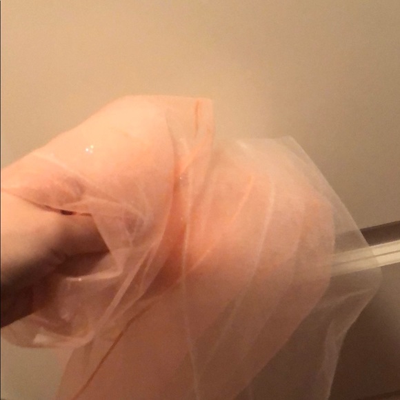 Pink-Orange Strapless Prom Dress - Picture 7 of 8